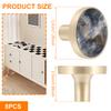 8Pcs Round Door Knobs Single Hole Handle Zinc Alloy Cabinet Knobs Cupboard Door Handles with Screws for Drawer, Wardrobe