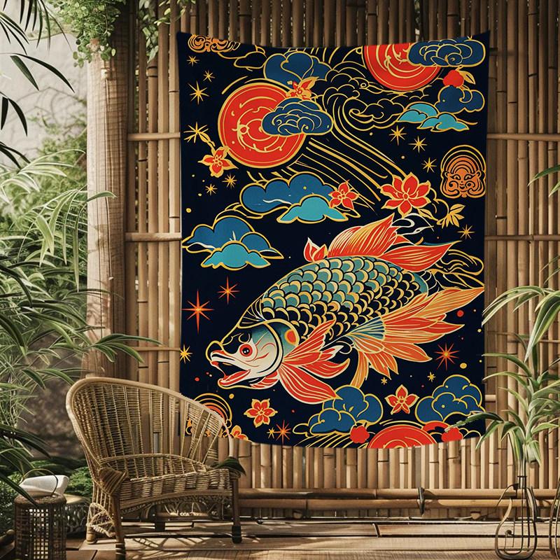 The Great Wave Tapestry Ukiyo-e Ocean Wall Hanging for Bedroom Living Room Dorm Traditional Japanese Home Decor