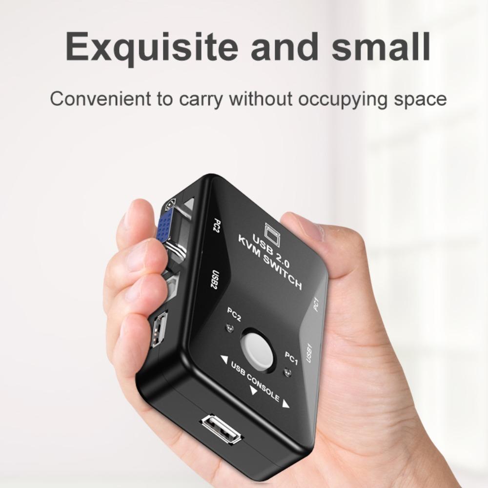 VGA USB 2.0 KVM Switch Splitter Switcher USB 2.0 KVM  Switcher  for Computer/Mouse/keyboard/U Disk