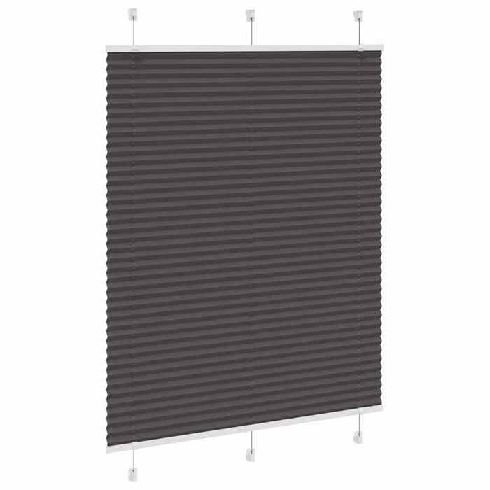 VidaXL Store plissé noir 110x150 cm largeur du tissu 109,4cm polyester, store plissé de fenêtre, store accordéon, store 4015145