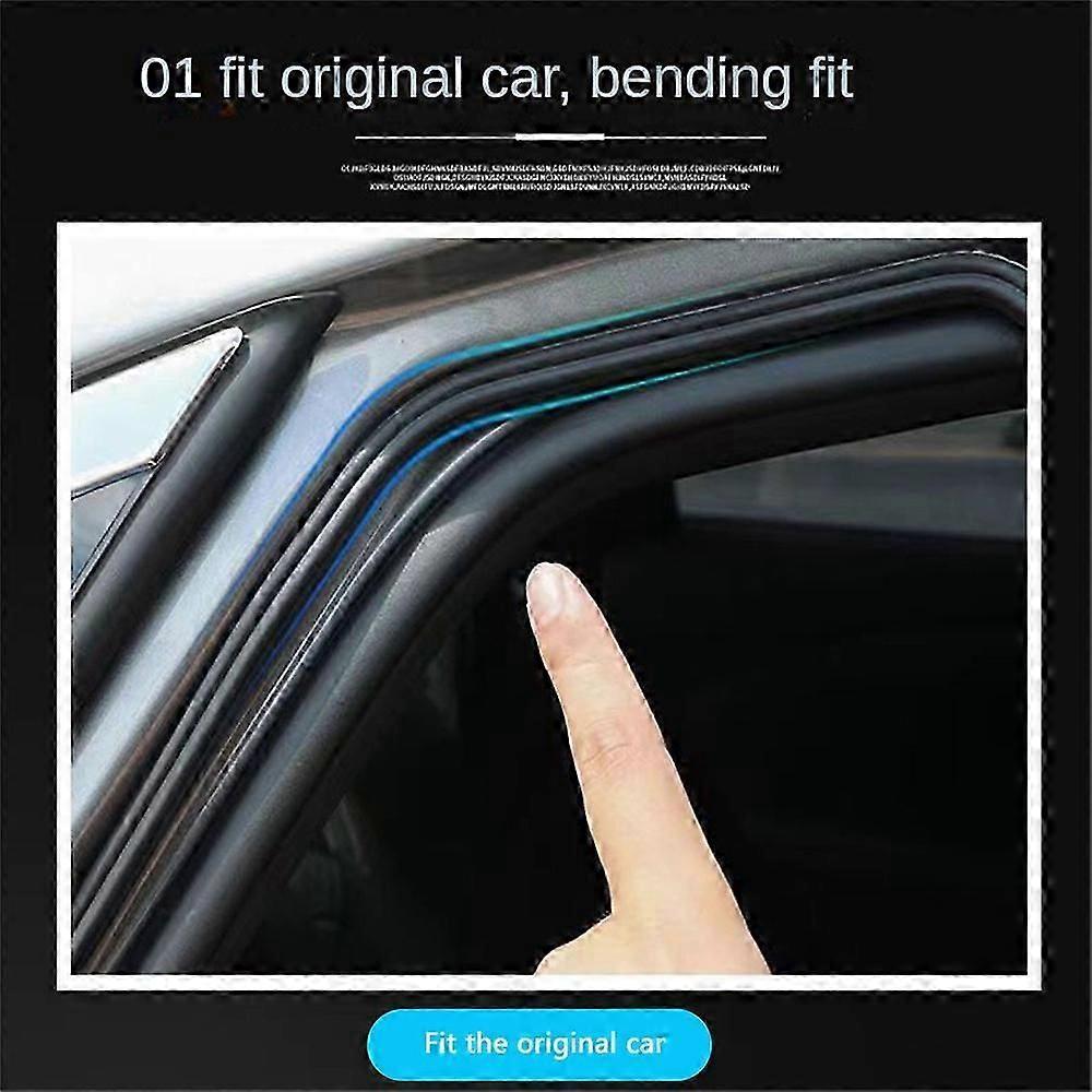 5M Car Door Edge Seal Strip Sticker B 8-hole Weatherstrip Rubber Seals Sound Insulation Sealing Strip Car Styling Protector