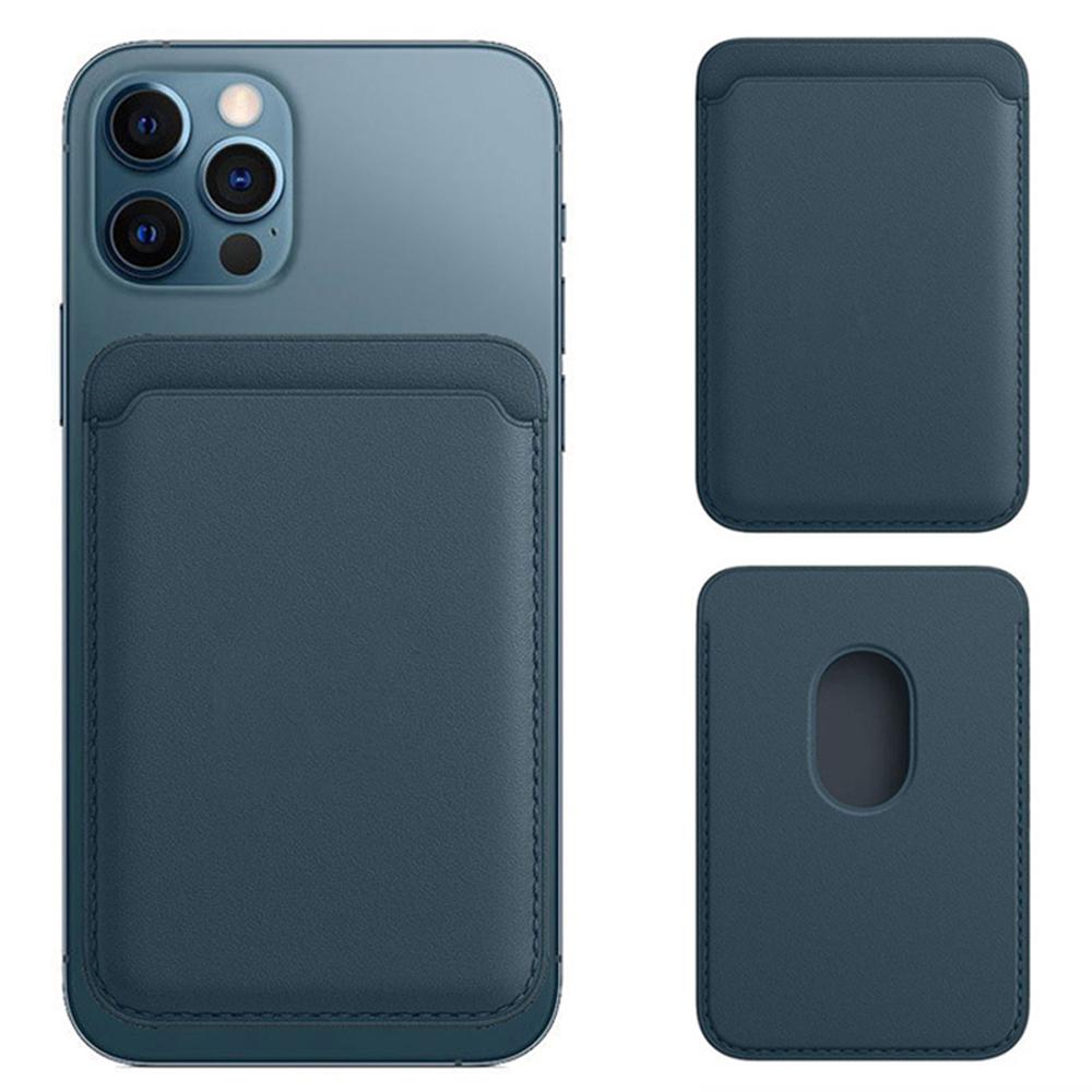 Pocket Leather ID Holder Phone Wallet Card Solt Magnet Case Phone Card Holder Magnetic Card Holder
