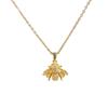 2026 Creative Zircon Bee Pendant Necklace - Titanium Steel Gold Plated Honeybee Necklace for Women Cute Niche Jewelry