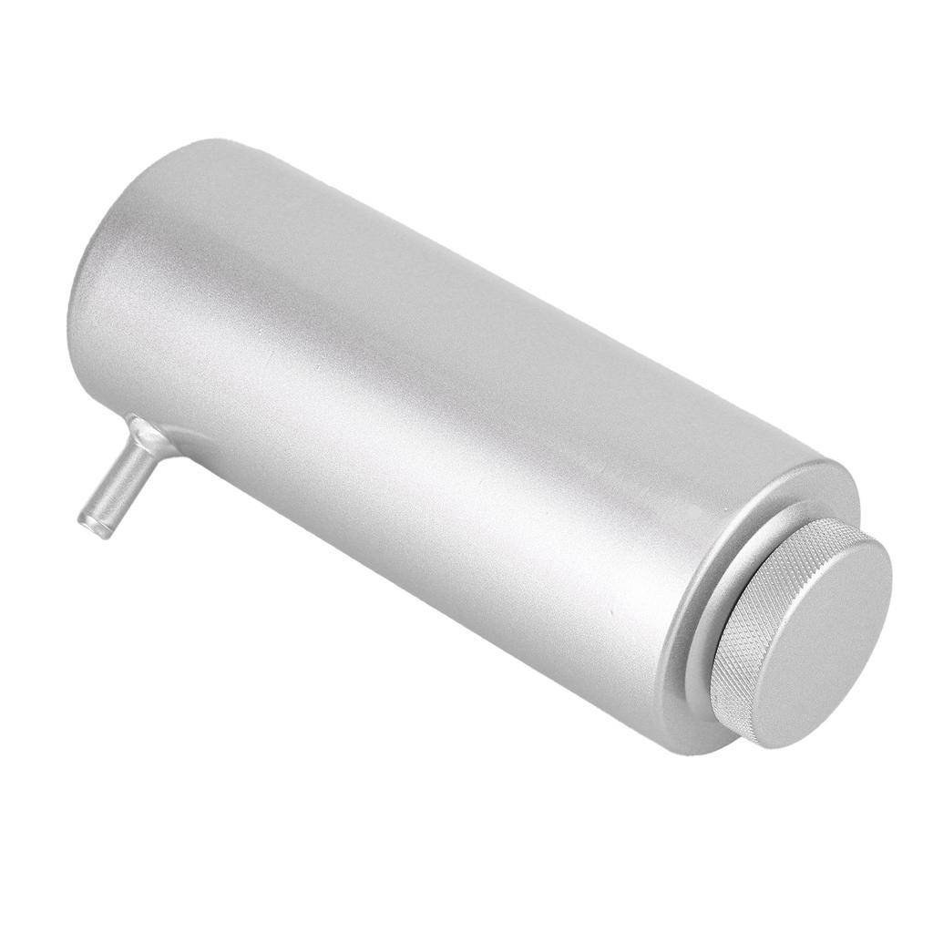Radiator Coolant Aluminum Catch Tank 80ml Overflow Reservoir Automobile UniversalSilver