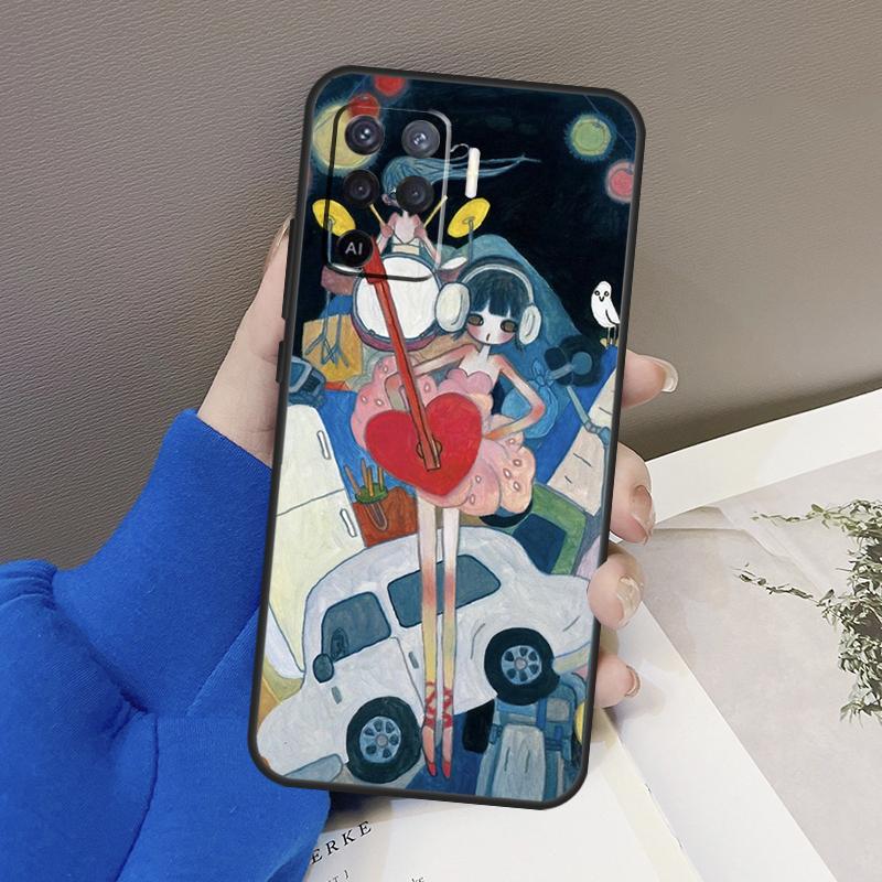 Aya Takano Case For Oppo A94 A74 A54 A80 A60 A40 A18 A38 A58 A78 A98 A96 A76 A16 A15 A17 A57 A77 A5 Pro