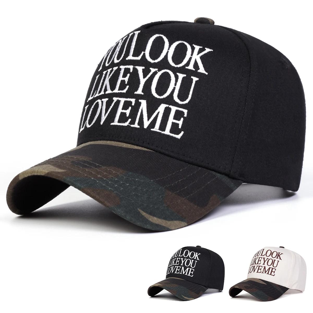 Yiran Bag Women's Unisex You Look Like You Love Me Embroidery Baseball Caps Spring Autumn Outdoor Adjustable Casual Hats Dad Hat Sunscreen Hat
