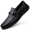 Fashion 2025 New Men Genuine Leather Loafers Non Slip Office Shoes Breathable Outdoor Slip on Flats Casual Shoes Man Dress Moccasins