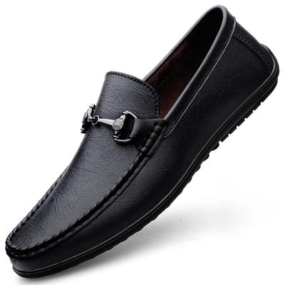 Fashion 2025 New Men Genuine Leather Loafers Non Slip Office Shoes Breathable Outdoor Slip On Flats Casual Shoes Man Dress Moccasins