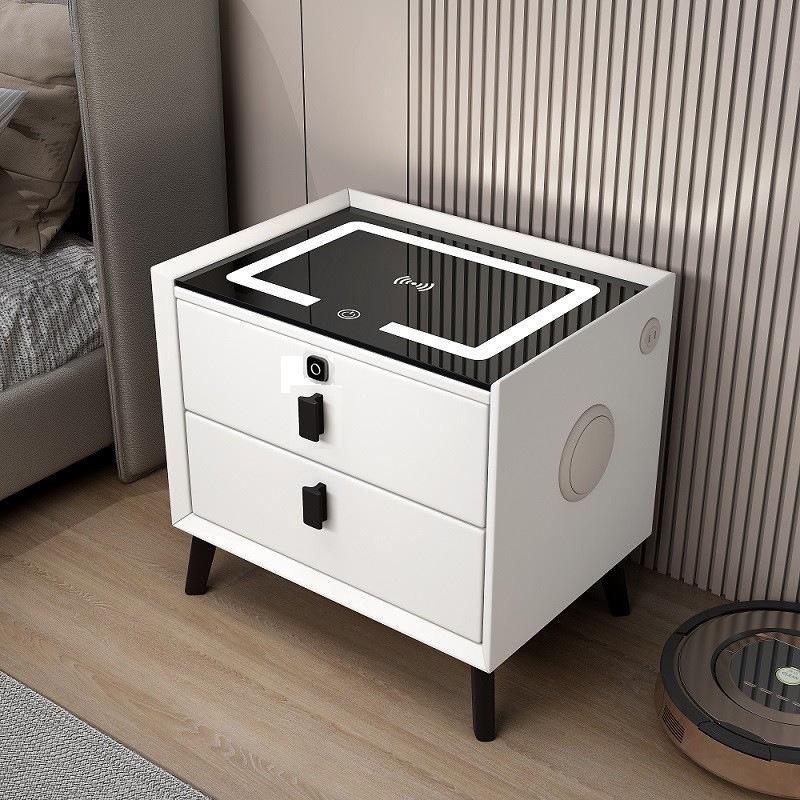 Luxe Smart Bedside Table with Wireless Charging and Storage