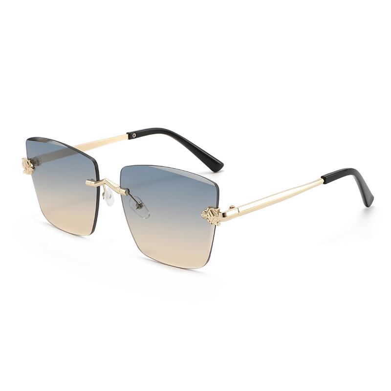 

Stylish Rimless Square Metal Sunglasses Women Men Gradient High-quality Sun Glasses Classic Stylish Lady Man Eye Wear UV400 Protection