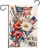 4th of July Garden Ag God Bless America 12x18 Inch Double Sided for Outside Small Patriotic Bow Oral Yard Decoration Ame LLX