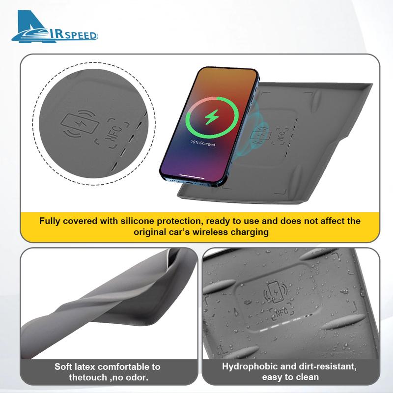 For ZEEKR 001 2024 2025 Silicone Pad for Central Control Wireless Charging Silicone Pad Car Interior Accessories