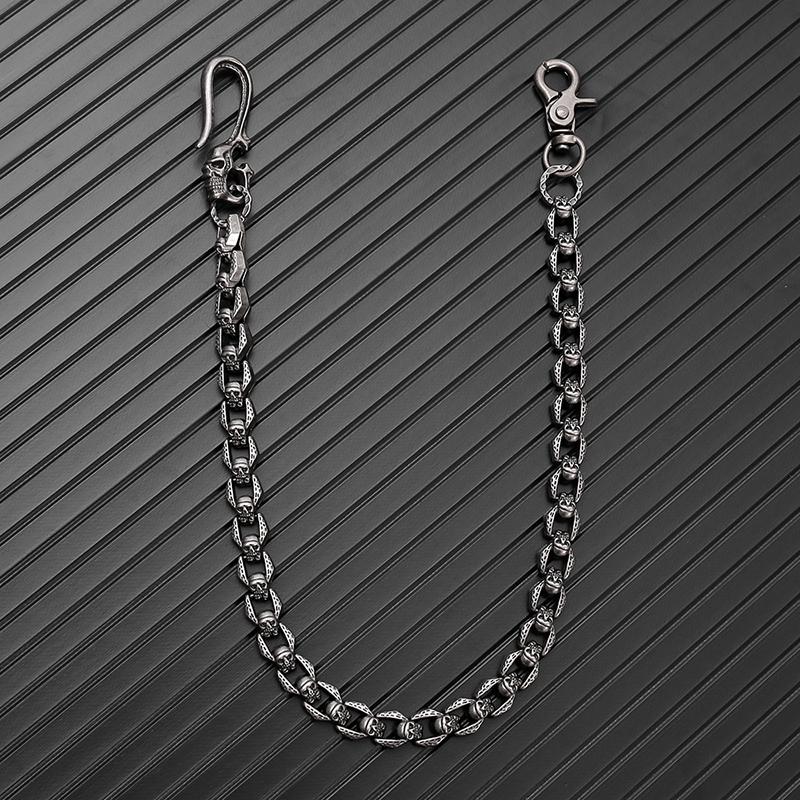 Punk Gothic Style Vintage Metal Skull For Men, Waist And Pants Chain, Fashion Accessory