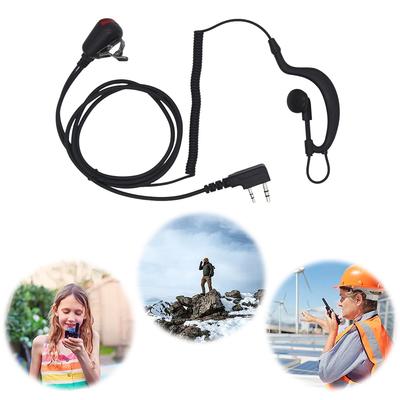 K Plug Walkie Talkie Earpiece with Mic 2 Pin PTT Microphone Headset Earpiece Ear Hook Earpiece for Baofeng BF-777S/888S UV-5R