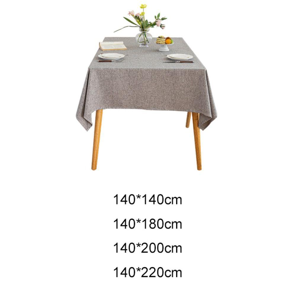 Dustproof Table Cover Waterproof Table Decor Cloth Cotton Linen Tablecloth  Kitchen