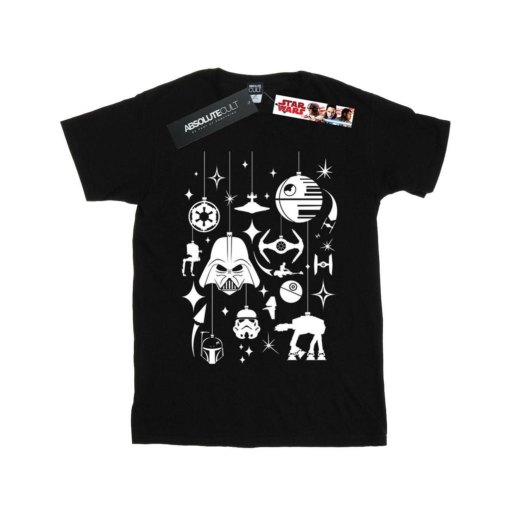 STAR WARS Womens/Ladies Christmas Decorations Cotton Boyfriend T-Shirt