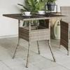 VidaXL Garden Table Glass Top, Dining Table, Meal Table, Outdoor Patio Backyard Furniture, 365522