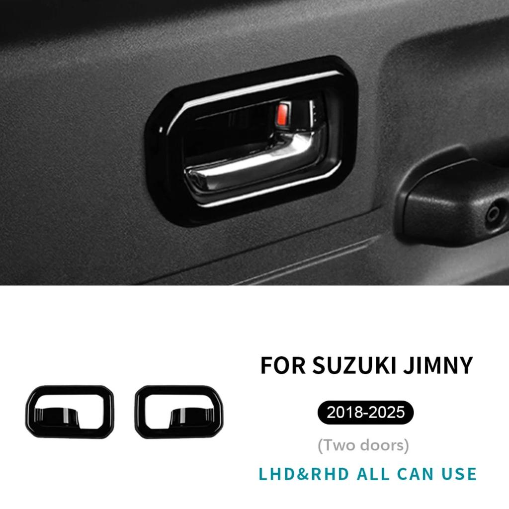 For Suzuki Jimny 3 Door Version 2018-2025 Inner Door Handle Decor Frame Anti Scratch Door Panel Interior Protector Accessories
