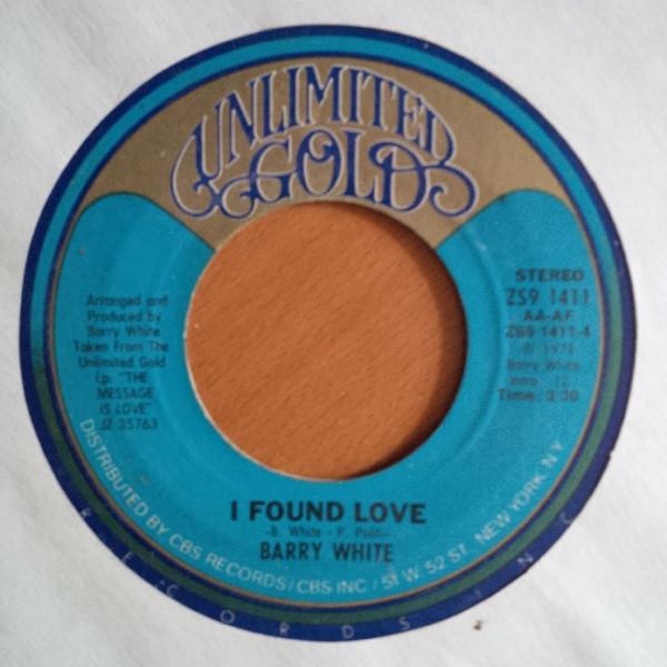 

7inch Record BARRY WHITE - I Found Love ZS91411 Unlimited Gold 1979 US Soul/Funk Used