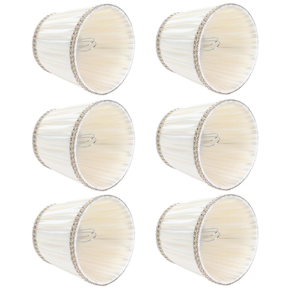 6PCS 4.7 Inch Height Lampshade Clip On Design Small Lamp Shades Unique Wall Lamp Shade  Indoor Lamp