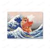 The World Is Ruled by Cats Wall Art Canvas Painting Funny Famous Moive Poster And Print The Great Wave Pictures For Living Room No Frame