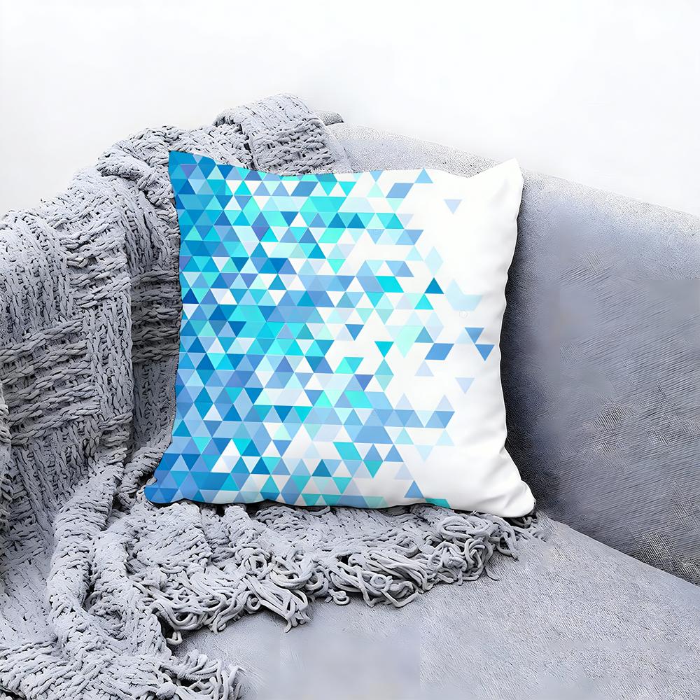 Unique Cracked Ice Pattern Style Cushion Cover Premium Comfort Reversible Pillow Cove In One Design for Any Room Car Interior