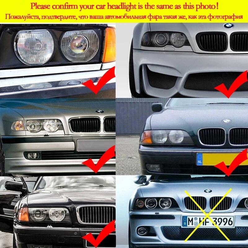 Multi-Color 5050 RGB Halo Rings LED Bulb Flash Car Headlight DRL With RF Control for BMW 3 5 7 series E36 E38 E39 E46