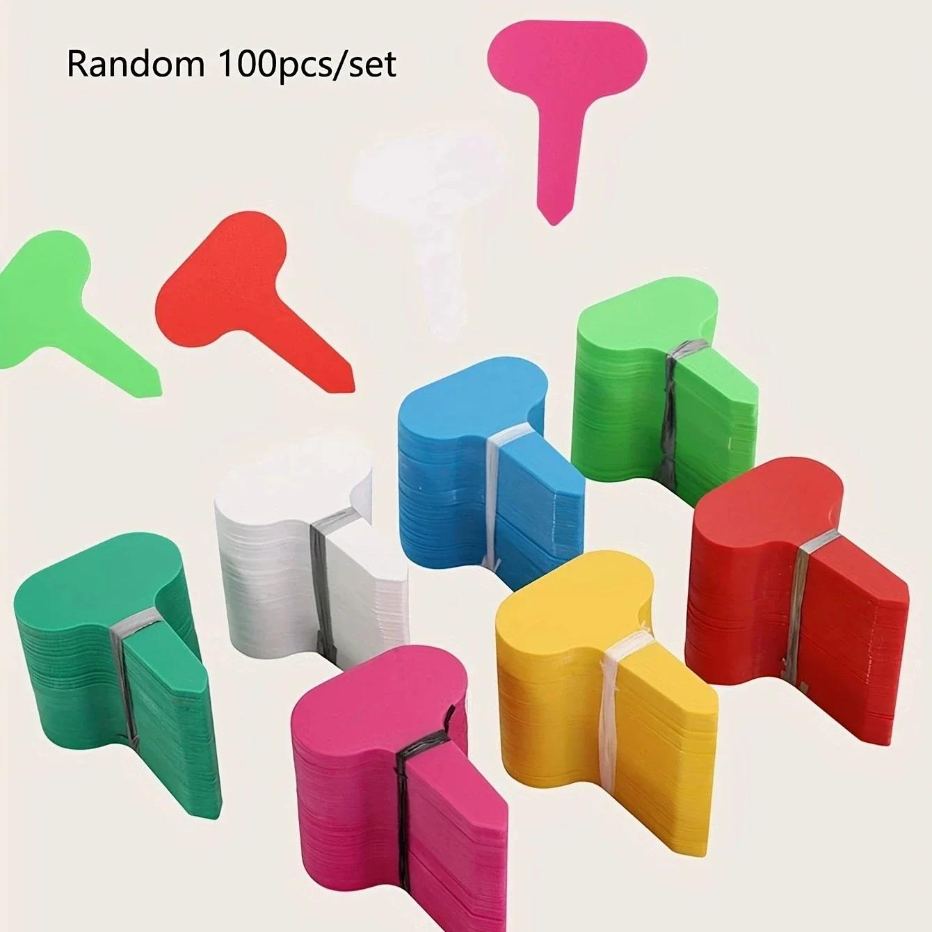 

100pcs-Plastic plant labels, garden labels, hanging labels for plants, used for horticulture and organization-random color Color Random