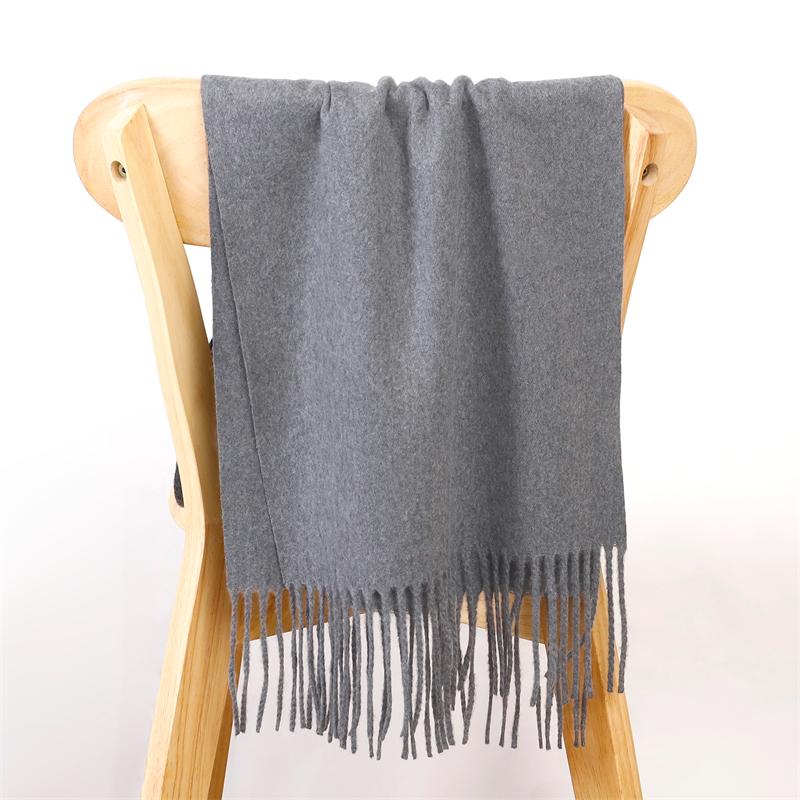 Kaffee Schal für Damen Lange Warme Kaschmirschals Winter Hijab Einfarbig Damen Stola Wickel Weiblich Pashmina Bandana Kopftücher