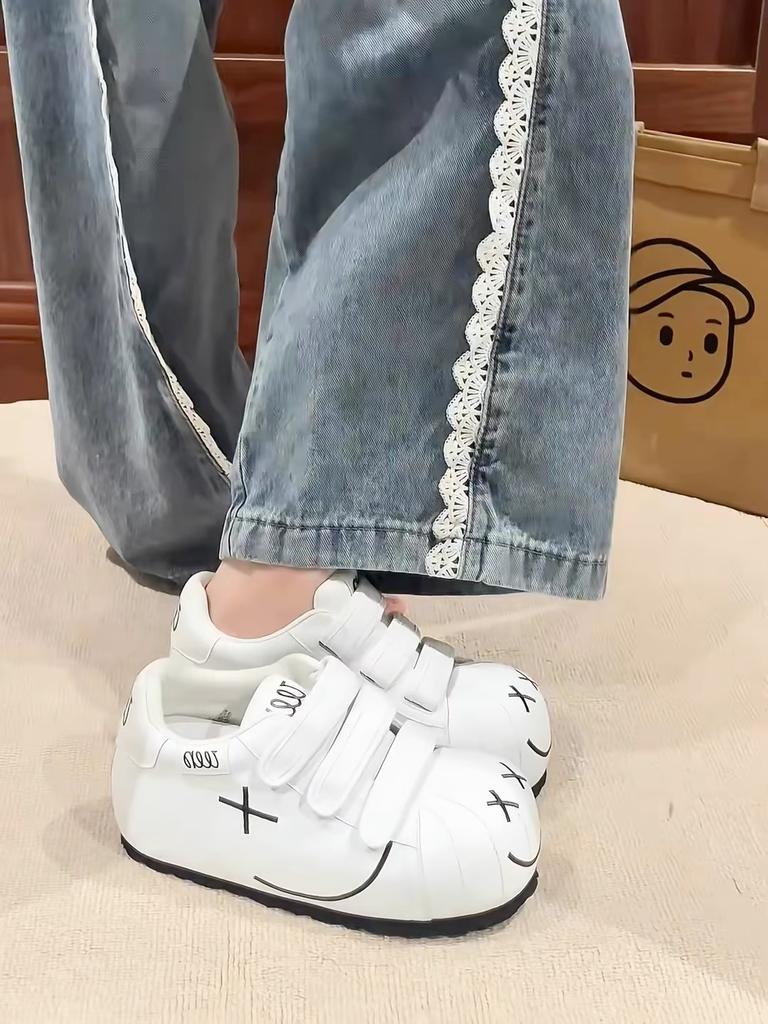 Summer new candy color Velcro German training shoes women's trend board shoes 2025 breathable white shoes casual sports shoes