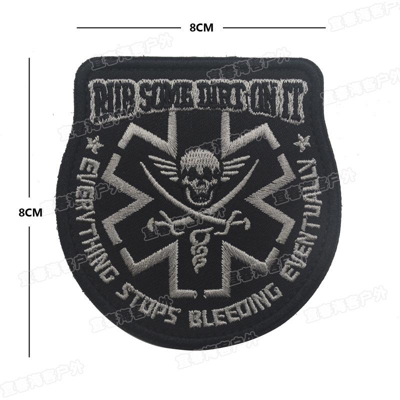Pirate Shield Embroidered Velcro Patch Armband