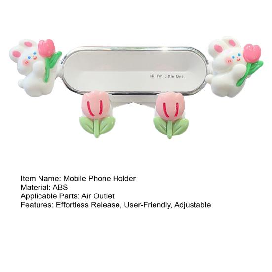 Cute Cartoon Air Vent Phone Holder 360 Degrees Rotatable Car Mount Universal Phone Mount  Easy One-Hand Operation Fun Dashboard