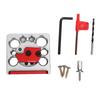 Dowel Maker Jig Kit Metric Adjustable Electric Drill Milling Cylindrical Woodworking Round Rod Auxiliary Tool 8 Holes 8