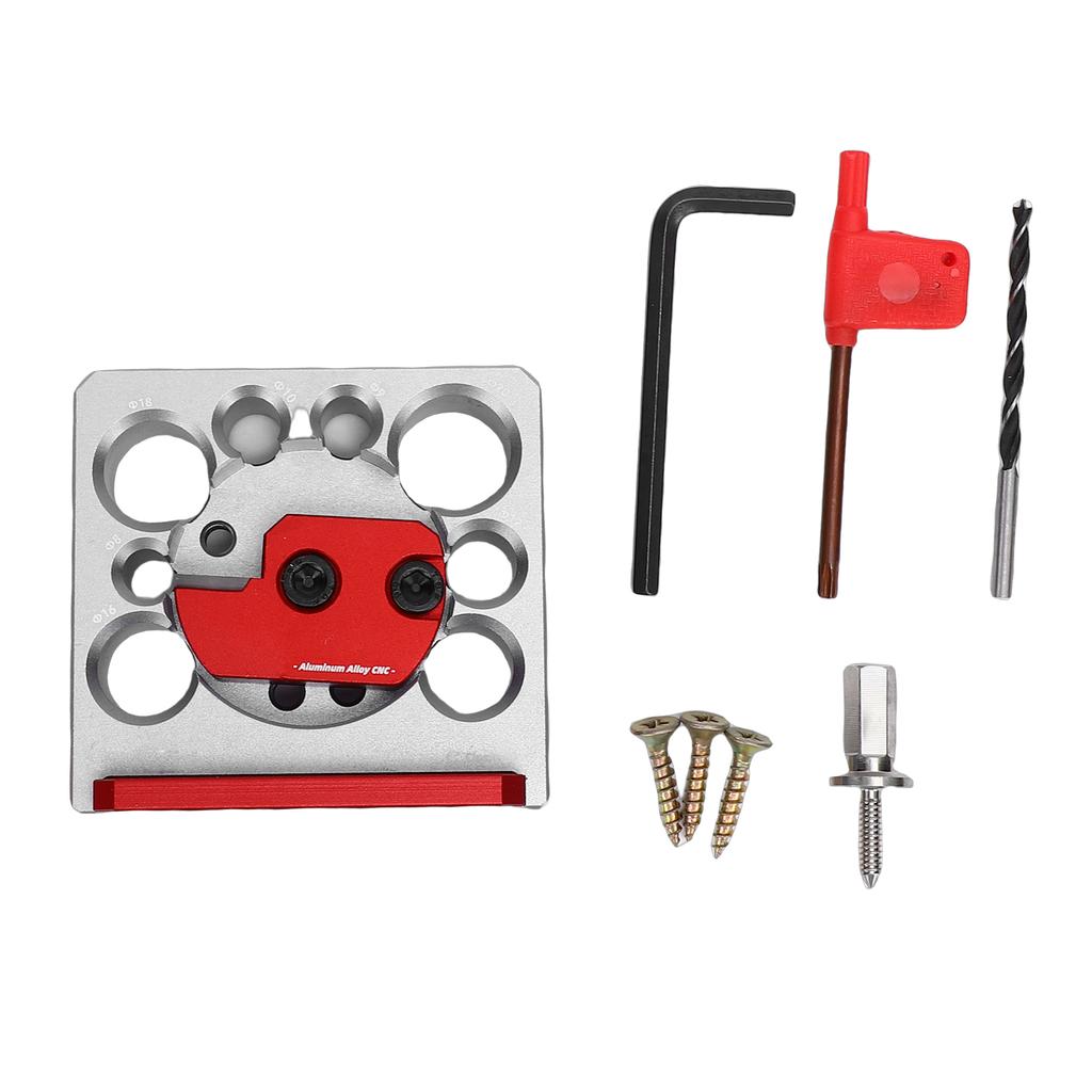 Dowel Maker Jig Kit Metric Adjustable Electric Drill Milling Cylindrical Woodworking Round Rod Auxiliary Tool 8 Holes 8
