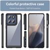 WANLONFENG XC Series For Motorola Edge 60 Fusion 5G Case TPU Acrylic Phone Cover with Tempered Glass (Big Lens Hole)