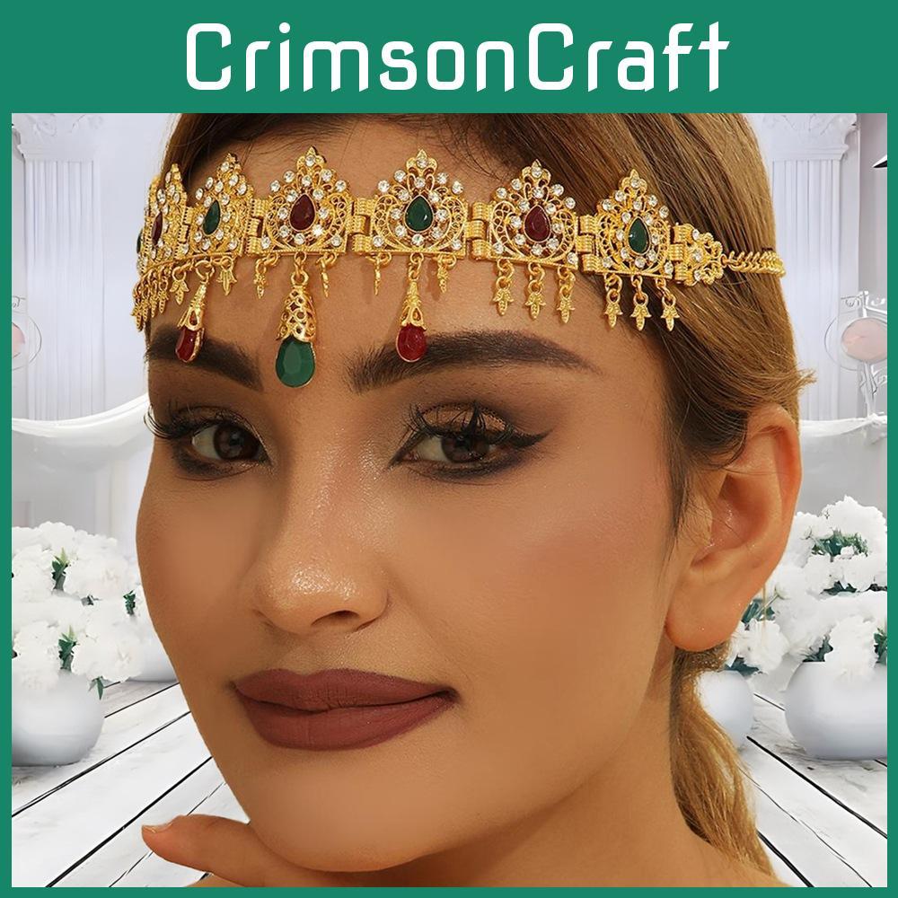 Wedding Hair Jewelry With Gold Alloy Filigree And Simulation Crystal Droplet For Brides And Special Occasions