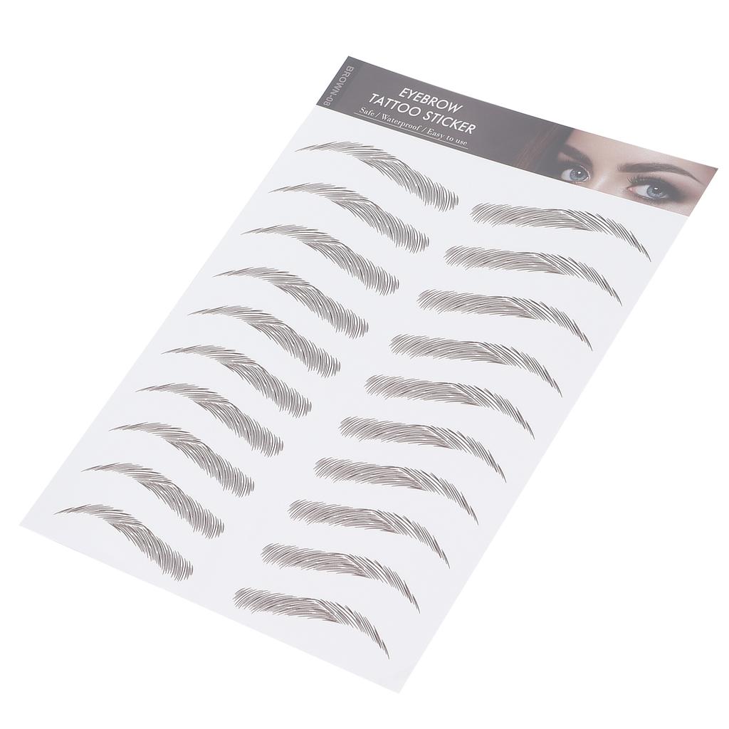 Professional Waterproof Eyebrow Tattoo Sticker Eyebrow Transfer Sticker for WomenBROWN-08