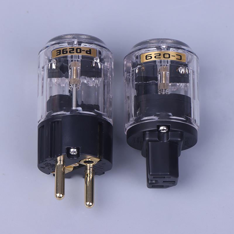 

1 пара Hi-Fi родированных вилок Eu Schuko, разъем IEC (мама) для Hi-Fi силового кабеля, вилки Eu, разъем для силового кабеля акустики