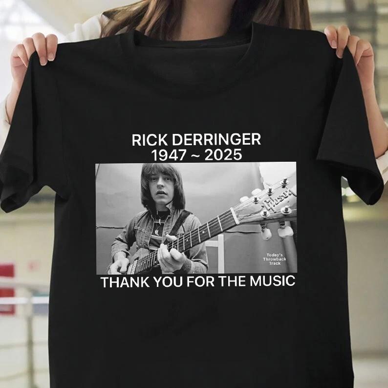 Rick Derringer Thank You For Music Tribute Full Size S-3XL Unisex T-Shirt XXXL