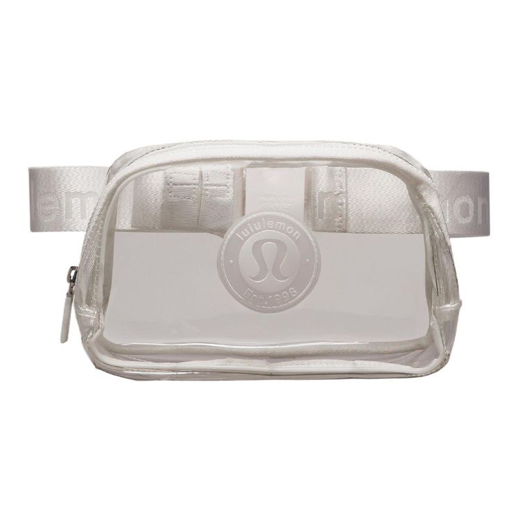 Lululemon Clear 1L Logo Design Adjustable Shoulder Strap Zipper Closure Waterproof Fabric Crossbody Waist Bag Women bags White Steam LU9BE3S White Steam 11590₽