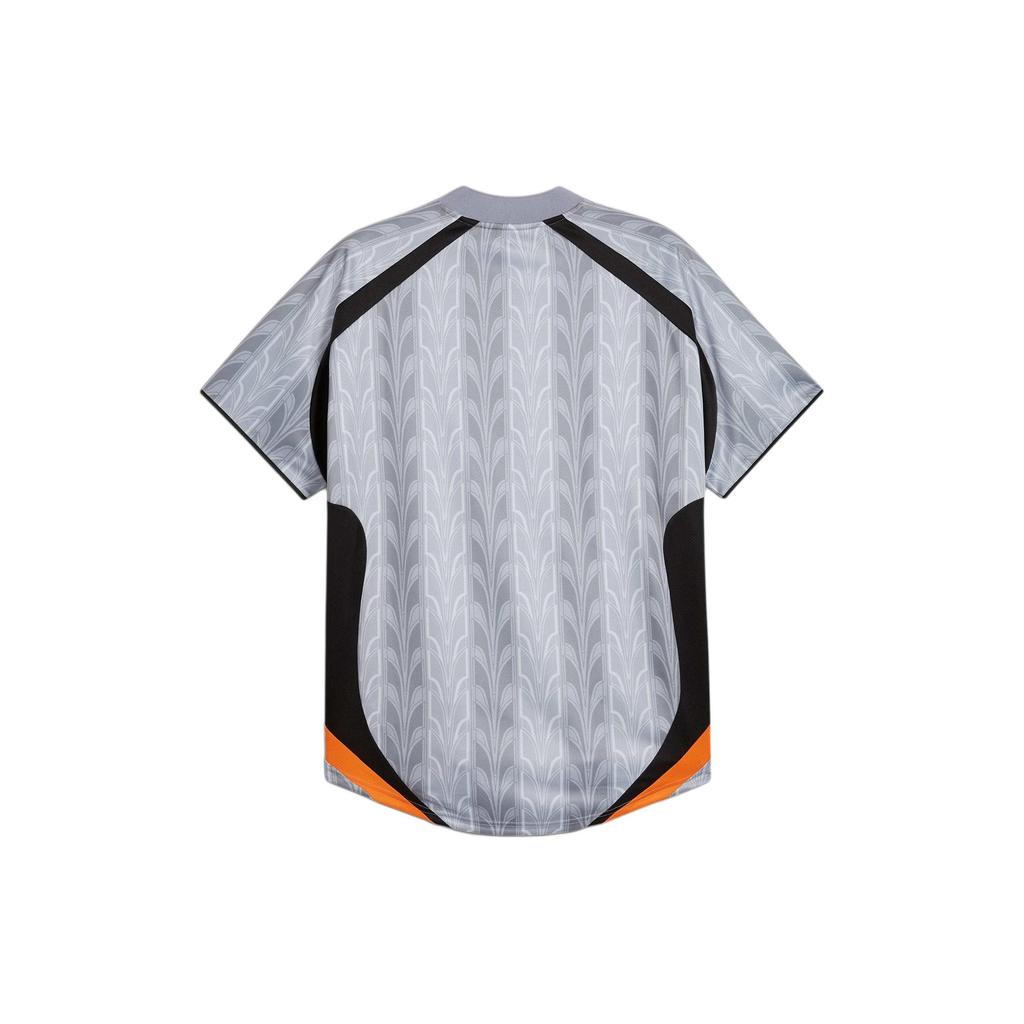 Puma Retro Football Jersey With Letter Print Casual Breathable Short Sleeve Unisex Tops Gray 627885-42