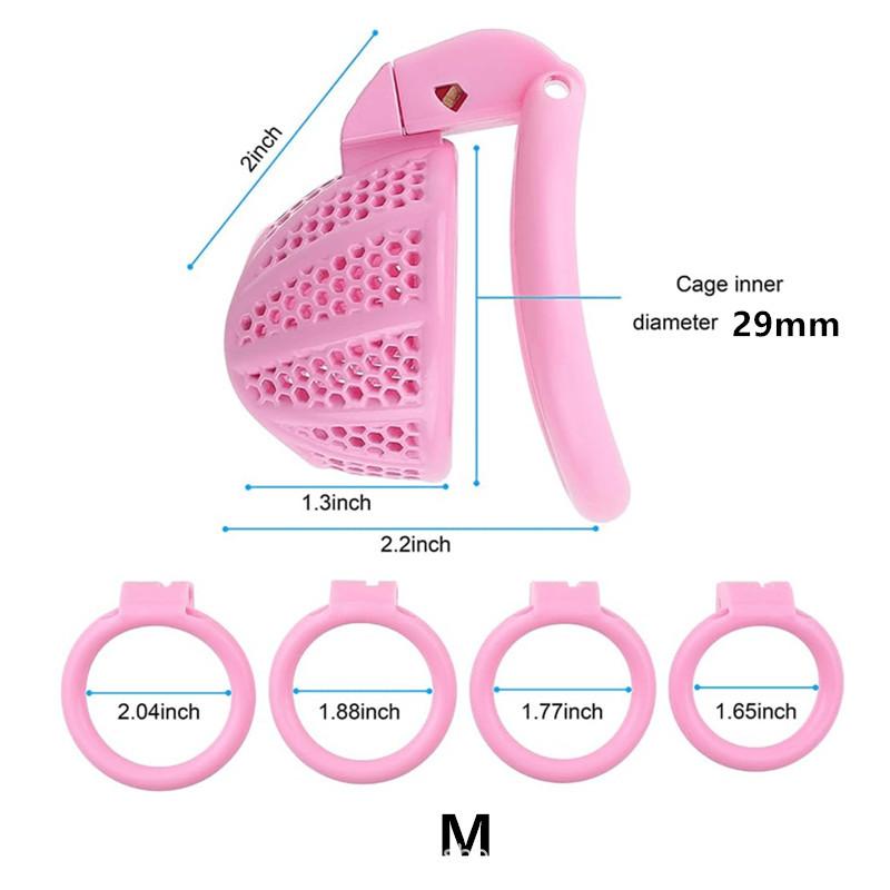 Pink Pure Chastity Lock Hive Grid Lightweight Chastity Abstinence Sexy Sex Product