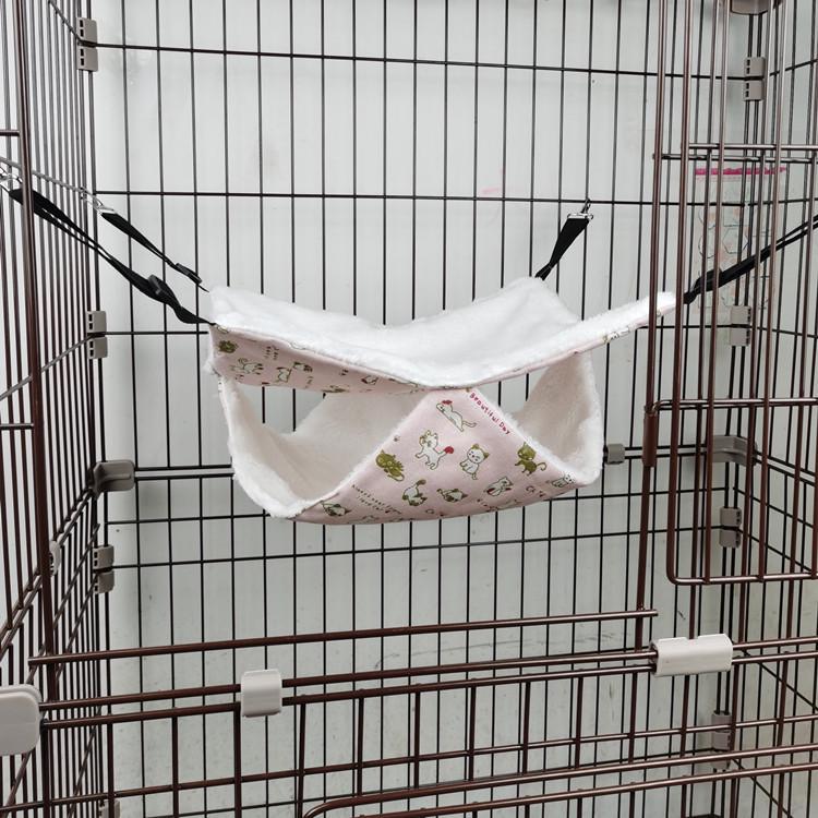 Závěsná houpací síť pro malé mazlíčky: Železná klecová košíková pro kočky, veverky, činčily, vakoveverky, křečky