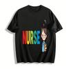 Cute Nurse Themed Printed Casual T-Shirt For Women Pure Cotton T-shirt