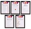Inkdotpot Floral Theme Bachelorette Party Games Set Bundle of 5 (Activities for 50 Guest) Fun Bridal Shower Games Set