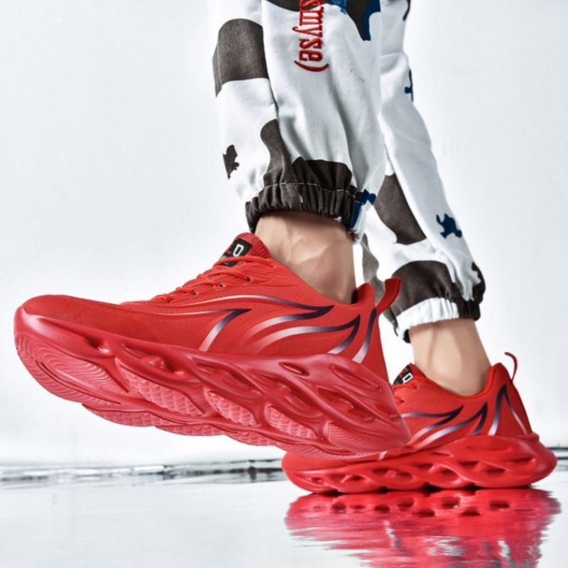 Herren Trendschuhe Mode Flamme Atmungsaktiv Weichsohle Herren Laufschuhe Sport Student Sommer Rutschfeste Sneaker Zapatillas Hombre