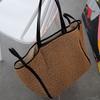 Bolsos de Mimbre Tejidos Casuales Diseño Grande de Lujo Capacidad Bolso de Mano Playa Hombro Simple Bolso de Mujer Compras Verano bolsos