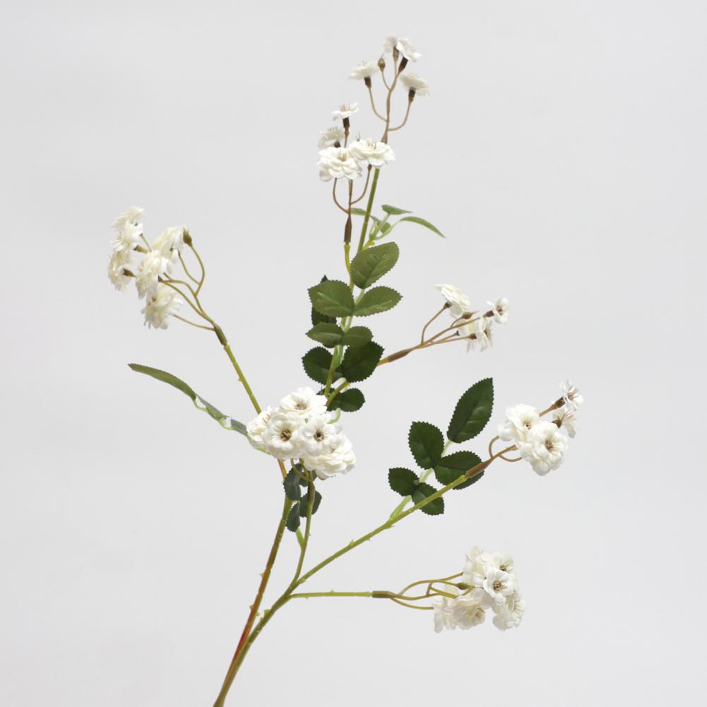 Rose Bouquet Artificial Rose Flower Branch Realistic Faux Silk Roses with Stems Leaves Wedding Bouquet Floral Arrangement