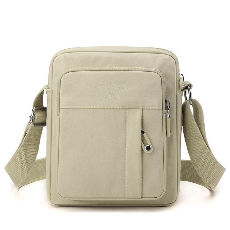 Mini-Nylon-Umhängetasche für Damen, mehrschichtige Reißverschluss-Handyhülle für den Alltag & Reisen