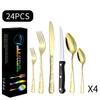 New Pattern Stainless Steel Tableware Suit Western Food/Steak Knife, Fork and Spoon 24 Pieces Suit
